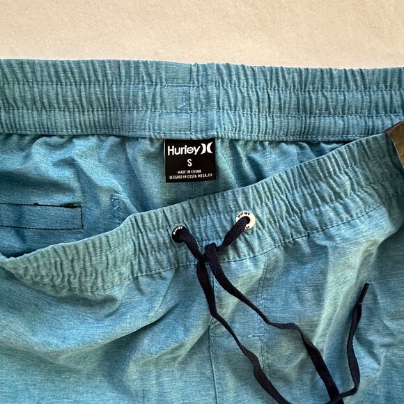 Hurley One & Only Crossdye 17" Volley Shorts Blue Mens Size S NWT - Picture 8 of 11